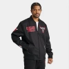 Pro Standard Men's Chicago Bulls Nba Reflective Logo Satin Full-zip Jacket In Black/reflective