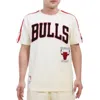Pro Standard Men's Chicago Bulls Retro Classic Striped Tee In Eggshell/black In Multi