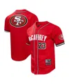 Pro Standard Men's Christian Mccaffrey Scarlet San Francisco 49ers Baseball Button-up Shirt In Scarlet