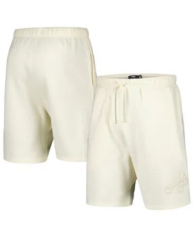 PRO STANDARD MEN'S CREAM ATLANTA BRAVES NEUTRAL FLEECE SHORTS