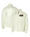 Pro Standard Men's Cream Cleveland Browns Triple Tonal Full-zip Twill Jacket In Neutral
