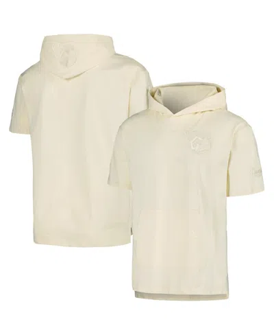 Pro Standard Men's Cream Cleveland Guardians Neutral Hoodie T-shirt In White