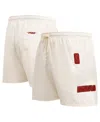 Pro Standard Men's Cream Miami Heat Triple Tonal Woven Shorts In Cream