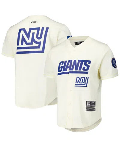 Pro Standard Men's Cream New York Giants Retro Classic Mesh Button-up Shirt