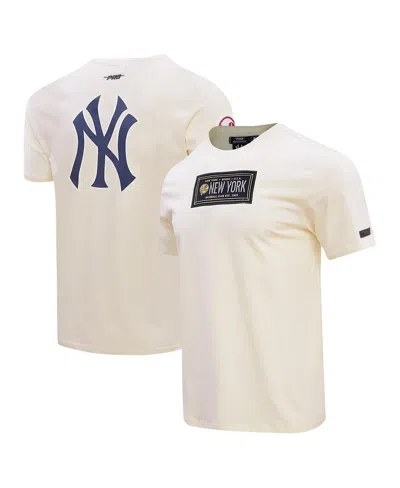 Pro Standard Men's Cream New York Yankees Club Member Badge T-shirt