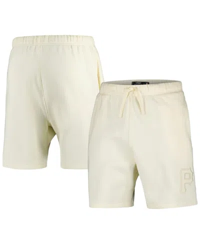 Pro Standard Men's Cream Pittsburgh Pirates Neutral Fleece Shorts In White