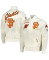 Pro Standard Men's Cream San Francisco Giants Cooperstown Collection Pinstripe Retro Classic Satin Full-snap Jack In Cream