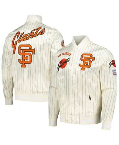 Pro Standard Men's Cream San Francisco Giants Cooperstown Collection Pinstripe Retro Classic Satin Full-snap Jack