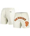 Pro Standard Men's Cream San Francisco Giants Pinstripe Retro Classic Woven Shorts In Cream
