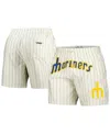 Pro Standard Men's Cream Seattle Mariners Pinstripe Retro Classic Woven Shorts In Cream