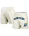 Pro Standard Men's Cream Tampa Bay Rays Pinstripe Retro Classic Woven Shorts In Cream