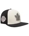 Pro Standard Men's Cream/black Toronto Maple Leaf's French Terry Snapback Hat