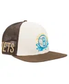 Pro Standard Men's Cream/brown Brooklyn Nets Glint Sunset Snapback Hat In Cream,brown