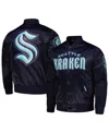 Pro Standard Men's Deep Sea Blue Seattle Kraken Classic Satin Full-snap Jacket In Blue