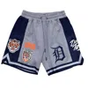Pro Standard Men's Detroit Fast Lane Shorts In Grey/midnight Navy In Multi