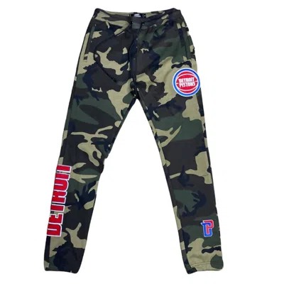 Pro Standard Men's Detroit Pistons Logo Pullover Sweatpants In Camo In Multi