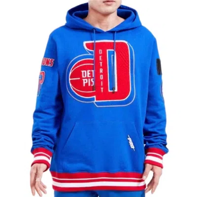 Pro Standard Men's Detroit Pistons Mash Up Hoodie In Royal Blue
