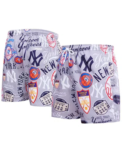 Pro Standard Men's Gray New York Yankees Toss Logo Woven Shorts