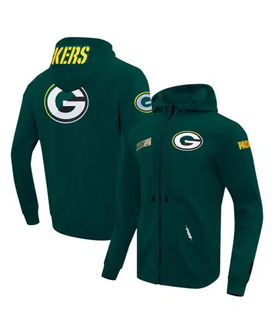 Pro Standard Men's Green Green Bay Packers Split Logo Double Knit Full-zip Hoodie