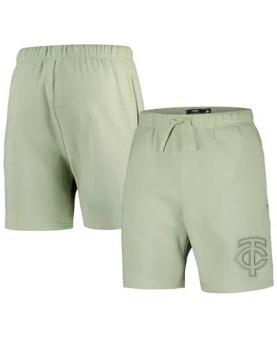 PRO STANDARD MEN'S GREEN MINNESOTA TWINS NEUTRAL FLEECE SHORTS