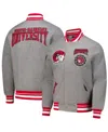 Pro Standard Heather Gray Winston-salem State Rams Crest Wool Full-zip Jacket In Multi