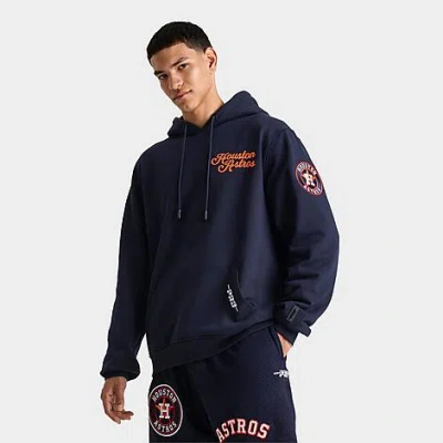 Pro Standard Men's Houston Astros Mlb Souvenir Fleece Pullover Hoodie In Blue