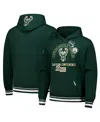 Pro Standard Men's Hunter Green Milwaukee Bucks Area Code Pullover Hoodie In Green
