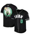 Pro Standard Men's Jayson Tatum Black Boston Celtics Capsule Player Baseball Button-up Shirt In Black