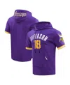 Pro Standard Men's Justin Jefferson Purple Minnesota Vikings Player Name Number Hoodie T-shirt In Purple