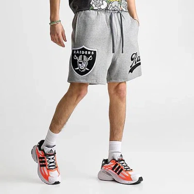 Pro Standard Men's Las Vegas Raiders Nfl Living Large Fleece Shorts In Gray
