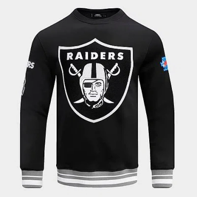 Pro Standard Men's Las Vegas Raiders Nfl Mashup Crewneck Sweatshirt In Black