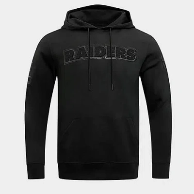 Pro Standard Men's Las Vegas Raiders Nfl Triple Pullover Hoodie In Black