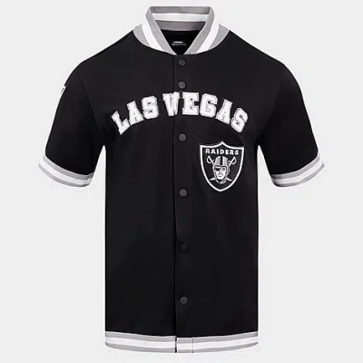 Pro Standard Men's Las Vegas Raiders Nfl Warm-up Jersey In Black