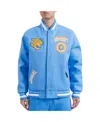 Pro Standard Men's Light Blue Southern University Jaguars Crest Wool Full-zip Jacket In Light Blue