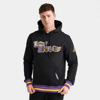 Pro Standard Men's Los Angeles Lakers Nba City Ransom Pullover Hoodie Size Medium Fleece In Black