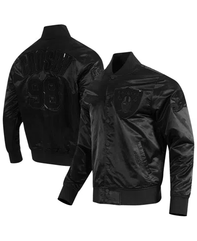 Pro Standard Maxx Crosby Black Las Vegas Raiders Player Full-snap Jacket