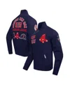 Pro Standard Men's Navy Boston Red Sox Area Code Twill Full-zip Jacket In Navy
