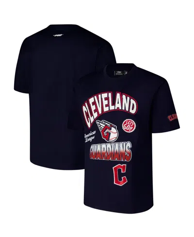 Pro Standard Men's Navy Cleveland Guardians Turn It Up Dropped Shoulder T-shirt In Multi