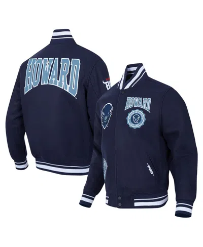 Pro Standard Men's Navy Howard Bison Crest Wool Full-zip Jacket