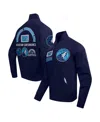 Pro Standard Men's Navy Minnesota Timberwolves Area Code Twill Full-zip Jacket