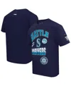 Pro Standard Men's Navy Seattle Mariners Turn It Up Dropped Shoulder T-shirt In Blue