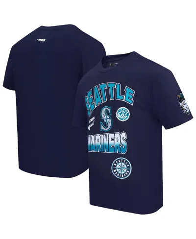 Pro Standard Men's Navy Seattle Mariners Turn It Up Dropped Shoulder T-shirt