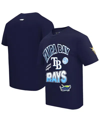Pro Standard Men's Navy Tampa Bay Rays Turn It Up Dropped Shoulder T-shirt In Blue
