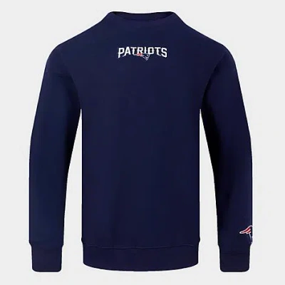 Pro Standard Men's New England Patriots Nfl Wingspan Fleece Crewneck Sweatshirt In Orange