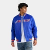 Pro Standard Men's New York Knicks Nba City Ransom Satin Jacket In Royal Blue