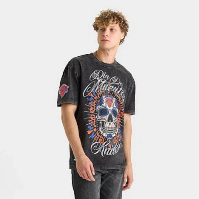 Pro Standard Men's New York Knicks Nba Eternal Skull Graphic T-shirt In Black