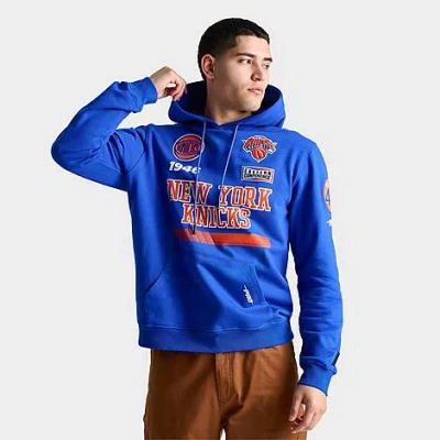 Pro Standard Men's New York Knicks Nba Fast Lane Fleece Hoodie Size Xl Cotton/fleece In Blue