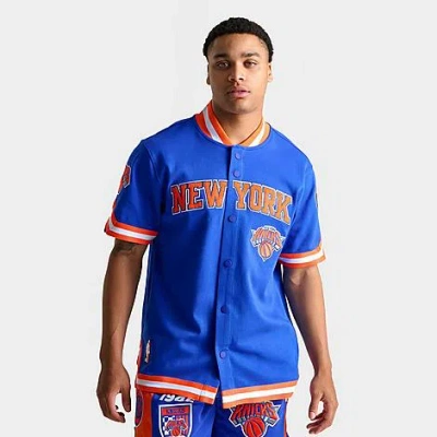 Pro Standard Men's New York Knicks Nba Shooting Shirt In Royal/orange