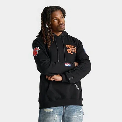 Pro Standard Men's New York Knicks Nba Souvenir Fleece Pullover Hoodie In Black