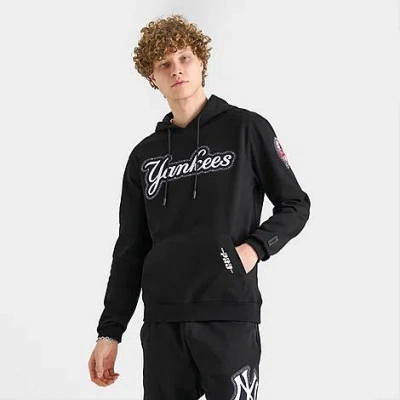 Pro Standard Men's New York Yankees Mlb Diy Pick Stitch Pullover Hoodie In Black